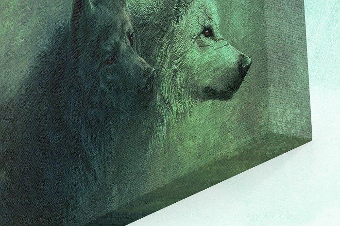 wolf canvas painting