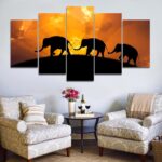 Elephant Trunk to Tail Canvas Wall Art