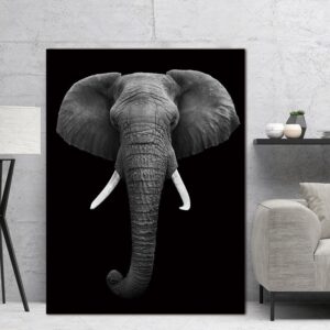Elephant Wall Art HD Portrait for living room decor Canvas wall art