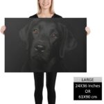 Black Labrador Dog Wall Art HD Portrait