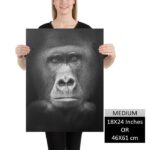 Gorilla Wall Art HD Portrait