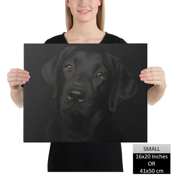Black Labrador Dog Wall Art HD Portrait