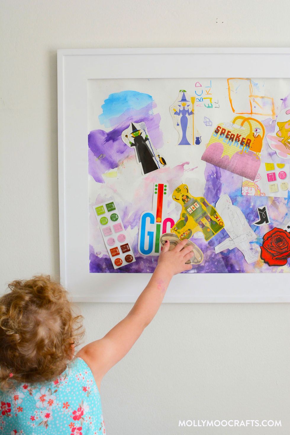 DIY Kids painting collage activities to do during school holidays