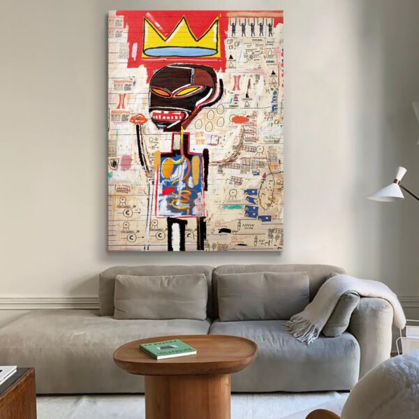 Jean Michel Basquiat Crown Canvas print HD