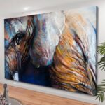 Abstract Elephant painting canvas wall art