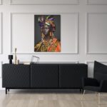 African Woman Traditional Portrait Canvas Wall Art