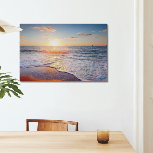 Beach sunset canvas wall art