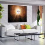 Cross in light Canvas Wall Art