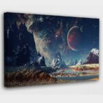 Fantasy View from Exoplanet Space canvas Wall Art