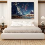 Fantasy View from Exoplanet Space canvas Wall Art