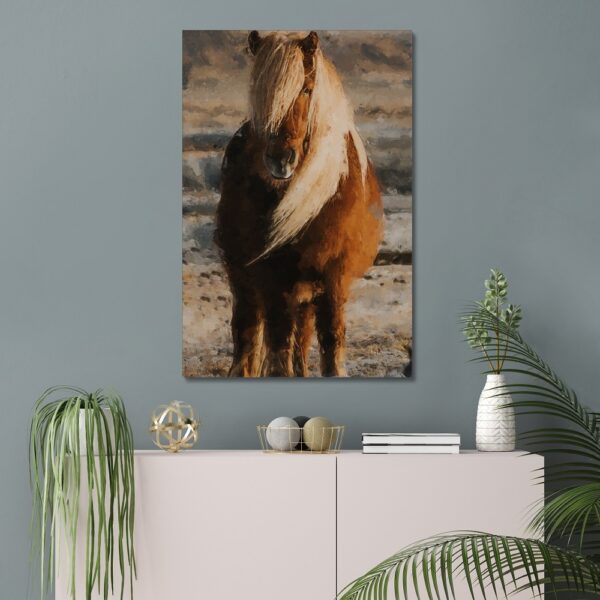Painting of a horse in wild canvas art