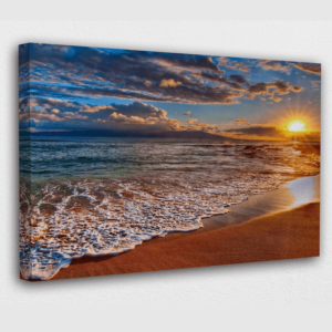 Summer Beach Sunset Canvas Print