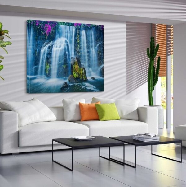 Lovely Waterfall Nature Canvas Wall Art Print