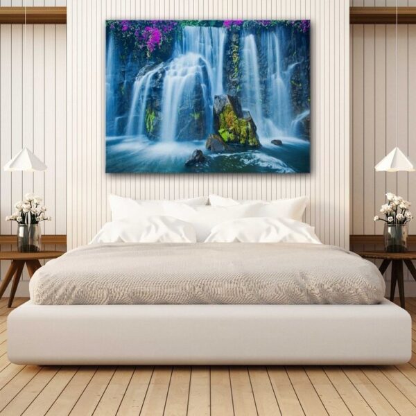 Lovely Waterfall Nature Canvas Wall Art Print