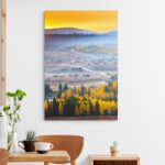 Majestic Mountains in Hemu Village China Forest View Sunrise Canvas Print