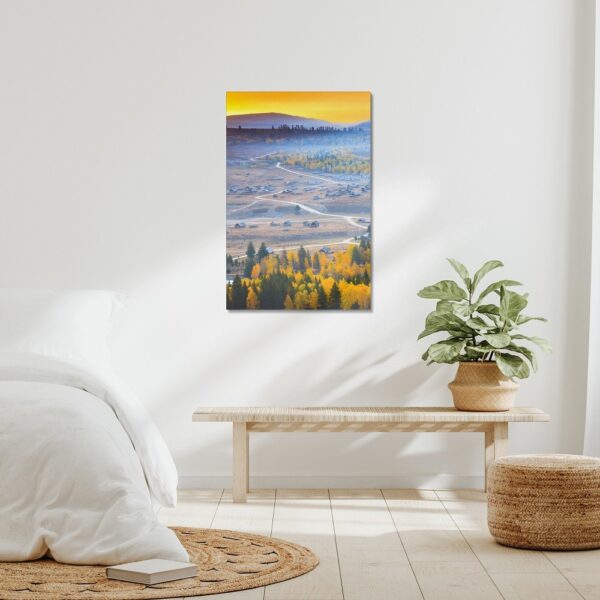 Majestic Mountains in Hemu Village China Forest View Sunrise Canvas Print