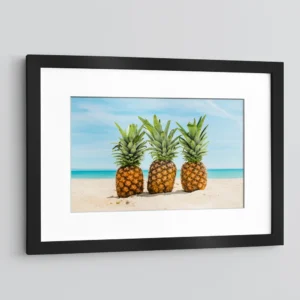 Pineapples on a White Sand Beach