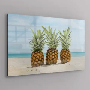 Pineapples on a White Sand Beach