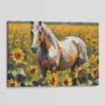 A Horse Among Sunflowers