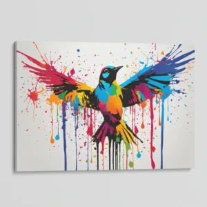 Color splash painting of Jay Bird