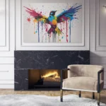 Color splash painting of Jay Bird