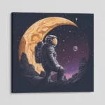 Astronaut’s Moonlit Adventure