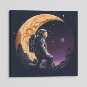 Astronaut’s Moonlit Adventure